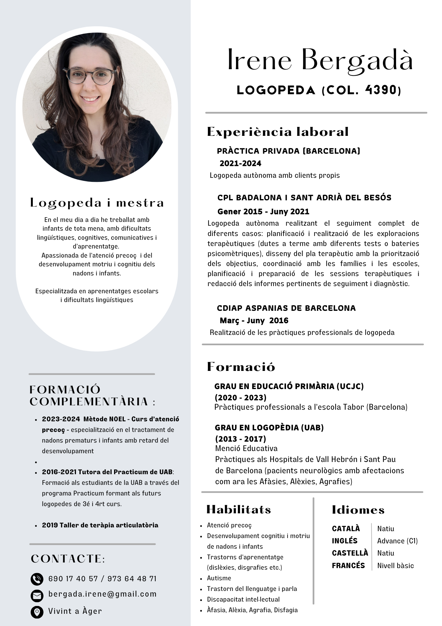 Irene Bergadà CV